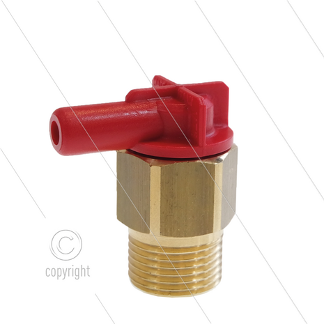 VT6 - Thermoventiel - 10 Bar - 30 l/min - openingstemp 63&deg;C - 3/8&quot; bu - 7mm slangtule