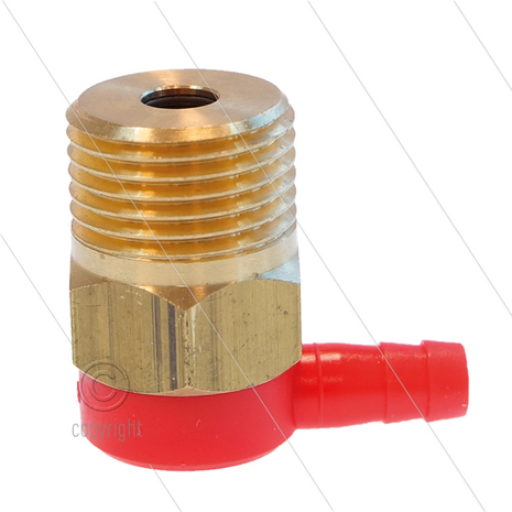TRV - Thermoventiel - 10 Bar - 30 l/min - openingstemp 56&deg;C - 1/2&quot; bu - 7mm slangtule