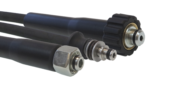 1SN-06 - (1/4&quot;) - Zwart - Stalen koppelingen - M22x1,5 Wartel x diverse koppelingen