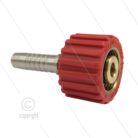M22x1,5 - DKS - Wartel Rood - 1 lager - 250 Bar - NW8 - 30 tpm - max 120&deg;C - 5/16&quot; perspilaar - Afdichting NBR - Huis: messing vernikkeld - Binnenwerk: RVS - Draaibaar onder druk