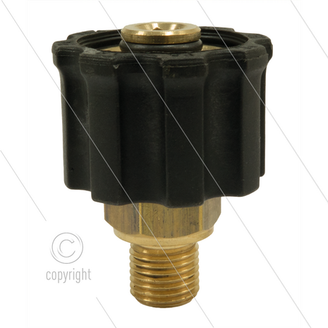 AR1 - M22x1,5 - wartel - messing - 250 Bar - &Oslash;14mm - max 160&deg;C - 1/4&quot; bu