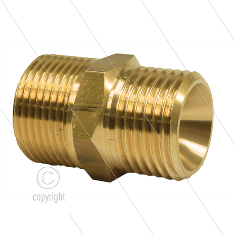 AR1 - M22x1,5 - snelkoppeling nippel - messing - 250 Bar - &Oslash;14mm - max 160&deg;C - 1/2&quot; bu