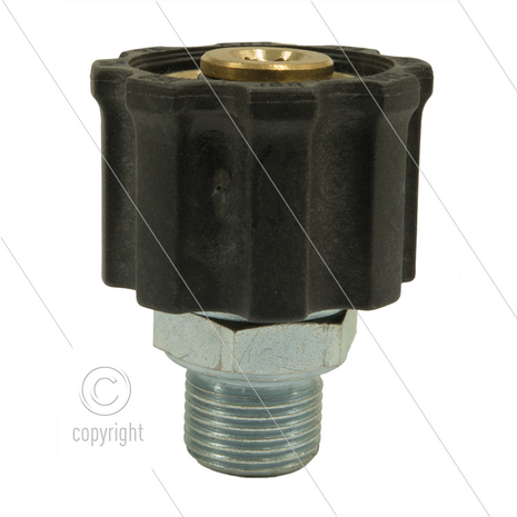 AR1 - M22x1,5 - wartel - messing - 250 Bar - &Oslash;15mm - max 160&deg;C - 3/8&quot; bu