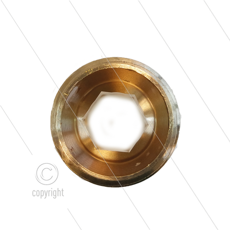 AR4 - M22x1,5 - snelkoppeling nippel - messing - 250 Bar - &Oslash;14mm - met binnen zeskant - 1/4&quot; bi - passend op Kr&auml;nzle - max 160&deg;C
