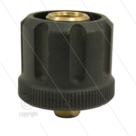 AR4 - M22x1,5 - wartel - messing - 250 Bar - &Oslash;14 mm - binnen zeskant - passend op Kr&auml;nzle - 1/4&quot; bi - max 160&deg;C