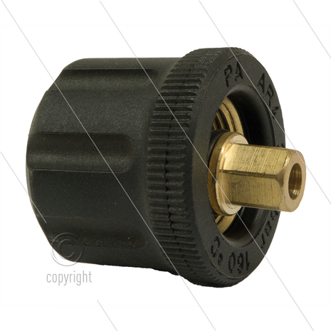 AR4 - M22x1,5 - wartel - messing - 250 Bar - &Oslash;14 mm - binnen zeskant - passend op Kr&auml;nzle - 1/4&quot; bi - max 160&deg;C