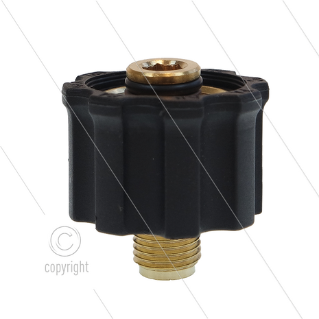 AR5 - M22x1,5 - wartel - messing - 250 Bar - &Oslash;14mm - draaibaar onder druk - max 160&deg;C - 1/4&quot; bu