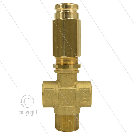 VS350 - veiligheidsventiel - 350 Bar - 25 l/min - 60&deg;C - In: 2 x 3/8&quot; bi - Bypass: 3/8&quot; bi