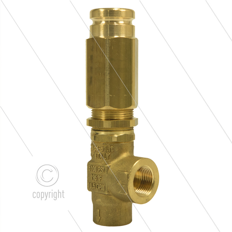 VS310 - veiligheidsventiel - 310 Bar - 40 l/min - 60&deg;C - In: 3/8&quot; bi - Bypass: 3/8&quot; bi
