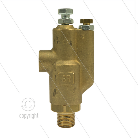 SR - veiligheidslventiel - instelbereik: 30 tot 200 Bar - max werkdruk 170 Bar - 6 tot 41 l/min - max 60&deg;C - In: 3/8&quot; bu - Bypass: 1/4&quot; bi