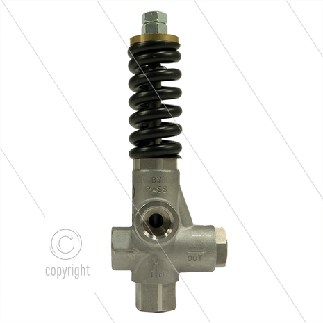 VS80/150 - veiligheidsventiel - RVS303 - ATEX - 150 Bar - 80 l/min - 70&deg;C - In: 1/2&quot; bi - Uit: 1/2&quot; bi - Bypass: 1/2&quot; b