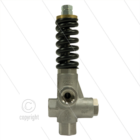 VS80/400 - veiligheidsventiel - RVS303 - ATEX - 400 Bar - 80 l/min - 70&deg;C - In: 1/2&quot;bi - Uit: 1/2&quot;bi - Bypass: 1/2&quot; bi