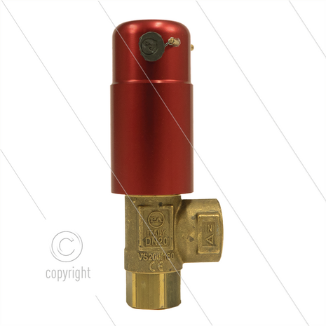 VS200/200 - veiligheidsventiel - af fabriek afgesteld op 175 Bar - 200 l/min - max 90&deg;C - In 3/4&quot; bi - Bypass 1/2&quot; bi