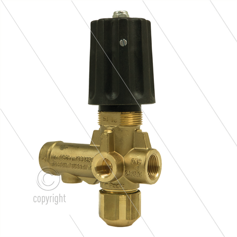ST261 - drukregelautomaat - 250 Bar - 30 l/min - max 80&deg;C - In: 3/8&quot; bi - Uit: 3/8&quot; bi - Bypass: 1/4&quot; bi - manometer aansluiting: 1/4&quot; bi