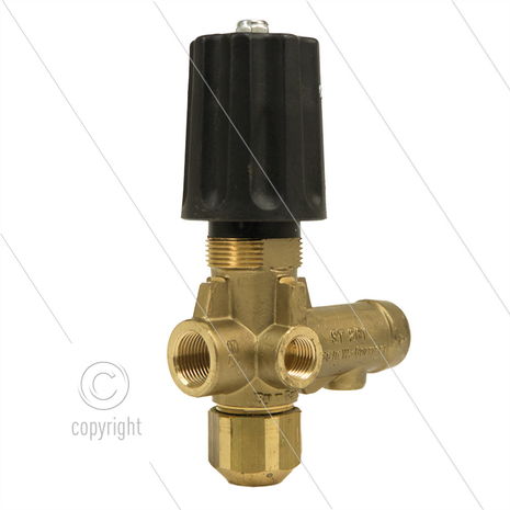 ST261 - drukregelautomaat - 250 Bar - 30 l/min - max 80&deg;C - In: 3/8&quot; bi - Uit: 3/8&quot; bi - Bypass: 1/4&quot; bi - manometer aansluiting: 1/4&quot; bi