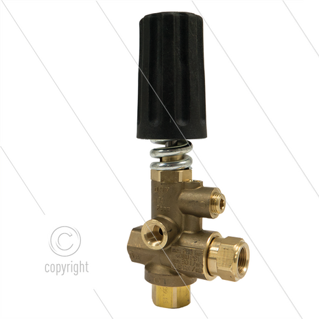 ST280 - drukregelautomaat - 250 Bar - 30 l/min - max 80&deg;C - In: 3/8&quot; bi - Uit: 3/8&quot; bi - Bypass: 2x 1/4&quot; bi - manometer aansluiting: 1/4&quot; bi