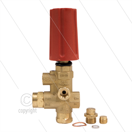 UL250H - drukregelautomaat - 250 Bar - 35 l/min - max 80&deg;C - In: 3/8&quot; bi - Uit: 3/8&quot; bi - Bypass: 1/4&quot; bi