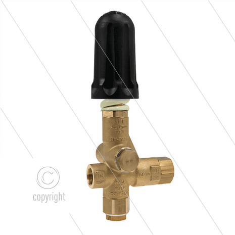Pulsar RV - drukregelautomaat - met knop - 160 Bar - 40 l/min - 60&deg;C - In: 3/8&quot; bi - Uit: 3/8&quot; bi - Bypass: 3/8&quot; bi