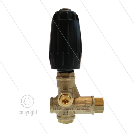 VRT3 - drukregelautomaat - Easy start - met knop - 280 Bar - 40 l/min - 90&deg;C - In: 3/8&quot; bi - Uit: 3/8&quot; bi - Bypass: 2x 3/8&quot; bi