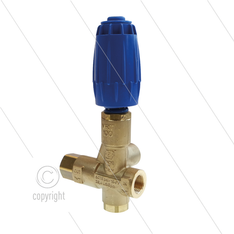 VRT100 - drukregelautomaat - met knop - 320 Bar - 100 l/min - 90&deg;C - In: 1/2&quot; bi - Uit: 1/2&quot; bi - Bypass: 1/2&quot; bi