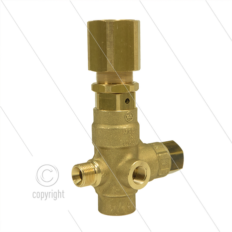 VB350 S - drukregelautomaat - met min / max drukinstelling - 350 Bar - 40 l/min - 60&deg;C - In: 3/8&quot; bu - Uit: 3/8&quot; bi - Bypass: 1/2&quot; bi
