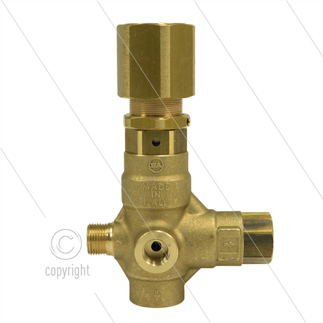 VB350 S - drukregelautomaat - met min / max drukinstelling - 350 Bar - 40 l/min - 60&deg;C - In: 3/8&quot; bu - Uit: 3/8&quot; bi - Bypass: 1/2&quot; bi