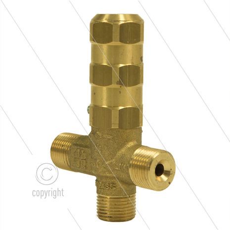 HXM - drukregelautomaat - 130 Bar - 5 tot 15 l/min - max 60&deg;C - In: 3/8&quot; bu - Uit: 3/8&quot; bu - Bypass: 3/8&quot; bu