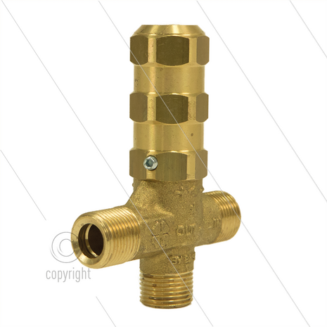 HXM - drukregelautomaat - 130 Bar - 5 tot 15 l/min - max 60&deg;C - In: 3/8&quot; bu - Uit: 3/8&quot; bu - Bypass: 3/8&quot; bu