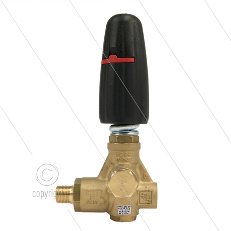 H284 - drukregelautomaat - 280 Bar - 8 tot 41 l/min - max 90&deg;C - In: 3/8&quot; bi - Uit: 3/8&quot; bu - Bypass: 3/8&quot; bi