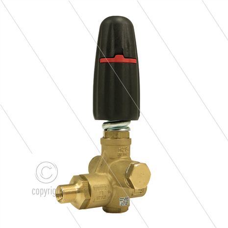 H284 - drukregelautomaat - 280 Bar - 8 tot 41 l/min - max 90&deg;C - In: 3/8&quot; bi - Uit: 3/8&quot; bu - Bypass: 3/8&quot; bi