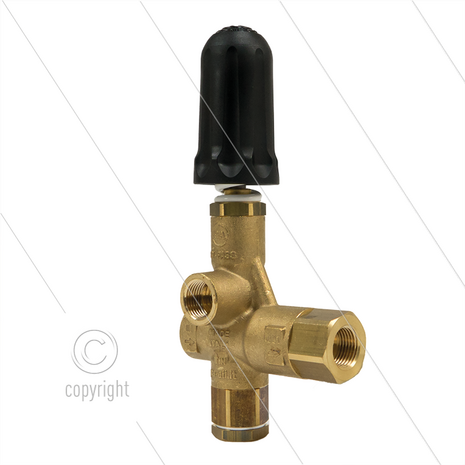 VB85/160-RV - met knop - 160 Bar - 80 l/min - max 90&deg;C - In: 1/2&quot; bi - Uit: 1/2&quot; bi - Bypass: 1/2&quot; b