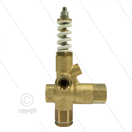 VB85/160-RV - met 1/4&quot; bi manometeraansluiting - 160 Bar - 80 l/min - max 90&deg;C - In: 1/2&quot; bi - Uit: 1/2&quot; bi - Bypass: 1/2&quot; bi