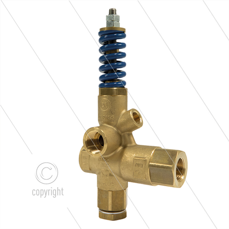 VB85/280-RV - met 1/4&quot; bi manometeraansluiting - 280 Bar - 80 l/min - max 90&deg;C - In: 1/2&quot; bi - Uit: 1/2&quot; bi - Bypass: 1/2&quot; bi