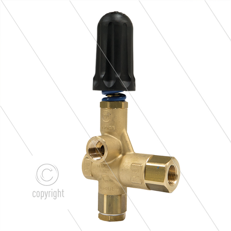 VB85/280-RV - met knop - 280 Bar - 80 l/min - max 90&deg;C - In: 1/2&quot; bi - Uit: 1/2&quot; bi - Bypass: 1/2&quot;bi