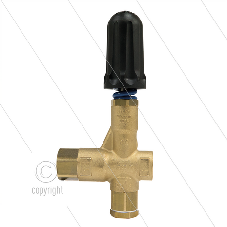 VB85/280-RV - met knop - 280 Bar - 80 l/min - max 90&deg;C - In: 1/2&quot; bi - Uit: 1/2&quot; bi - Bypass: 1/2&quot;bi