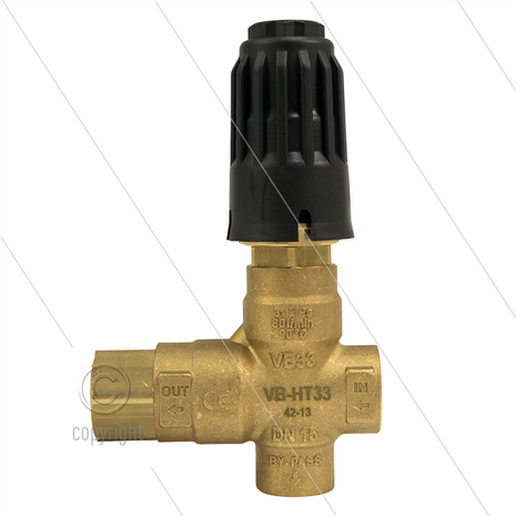 VB-HT33 - drukregelautomaat - 280 Bar - 80 l/min - 85&deg;C - multi-user - In: 1/2&quot; bi - Uit: 1/2&quot; bi - Bypass: 1/2&quot; bi