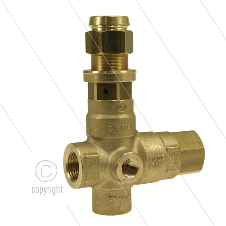 VB36 - drukregelautomaat - 350 Bar - 80 l/min - 60&deg;C - Multi-user - In: 1/2&quot; bi - Uit: 1/2&quot; bi - Bypass: 1/2&quot; bi