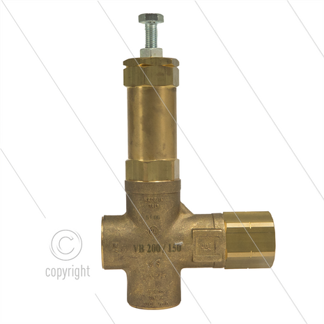 VB200/150 - 150 Bar - 200 l/min - max 60&deg;C - In: 1&quot; bi - Uit: 1&quot; bi - Bypass: 1&quot; bi - NPT draad