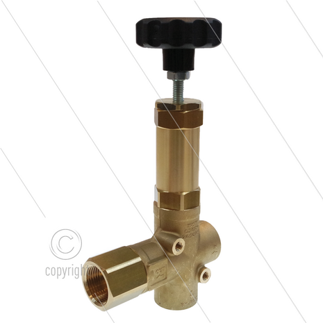 VB200/150 - met knop - 150 Bar - 200 l/min - max 60&deg;C - In: 1&quot; bi - Uit: 1&quot; bi - Bypass: 1&quot; bi