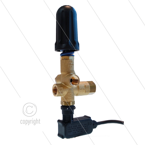 Pulsar RV - drukregelautomaat met drukschakelaar en knop - 160 Bar - 40 l/min - max 60&deg;C - In: 3/8&quot; bi - Uit: 3/8&quot; bi - Bypass: 3/8&quot; bi