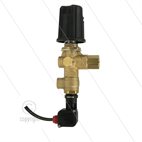 VB9 - drukregelautomaat met drukschakelaar en knop - 220 Bar - 30 l/min - max 60&deg;C - In: 3/8&quot; bi - Uit: 3/8&quot; bi - Bypass: 3/8&quot; bi - manometer aansluiting: 1/4&quot; bi