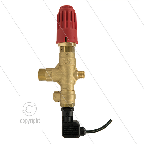 VB350 - drukregelautomaat met drukschakelaar en knop - 350 Bar - 40 l/min - max 60&deg;C - In: 3/8&quot; bi - Uit: 3/8&quot; bi - Bypass: 3/8&quot; bi