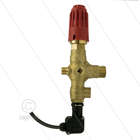 VB350 - drukregelautomaat met drukschakelaar en knop - 350 Bar - 40 l/min - max 60&deg;C - In: 3/8&quot; bi - Uit: 3/8&quot; bi - Bypass: 3/8&quot; bi