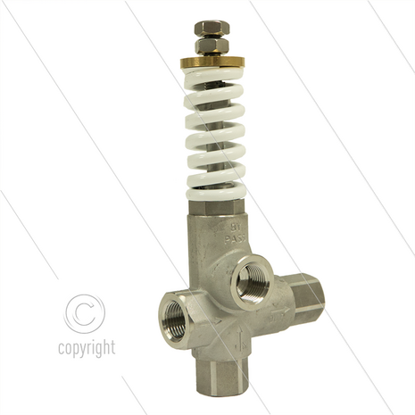 VB80/150 - drukregelautomaat - RVS303 - 150 Bar - 80 l/min - max 60&deg;C - In: 1/2&quot; bi - Uit: 1/2&quot; bi - Bypass: 1/2&quot; bi