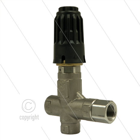 VB23/280 - drukregelautomaat - RVS303 - 280 Bar - 80 l/min - max 60&deg;C - In: 1/2&quot; bi - Uit: 1/2&quot; bi - Bypass: 1/2&quot; bi