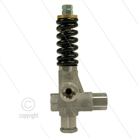 VB80/400 - drukregelautomaat - RVS303 - 400 Bar - 80 l/min - max 60&deg;C - In: 1/2&quot; bi - Uit: 1/2&quot; bi - Bypass: 1/2&quot; bi