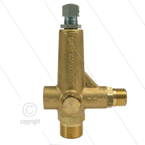 K3.2 - drukregelautomaat - 100 Bar - 16 tot 21 l/min - max 60&deg;C - In: 3/8&quot; bi - Uit: 1/2&quot; bu - Bypass: 3/4&quot; bu - 1/2&quot; bi