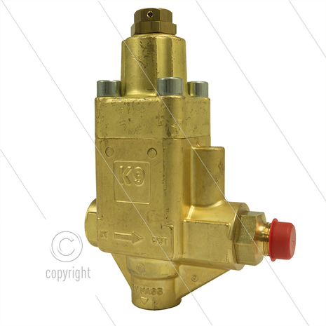K9.0 - drukregelautomaat - 400 Bar - 15 tot 50 l/min - max 60&deg;C - In: 1/2&quot; bi - Uit: 1/2&quot; bu - Bypass: 1/2&quot; bi