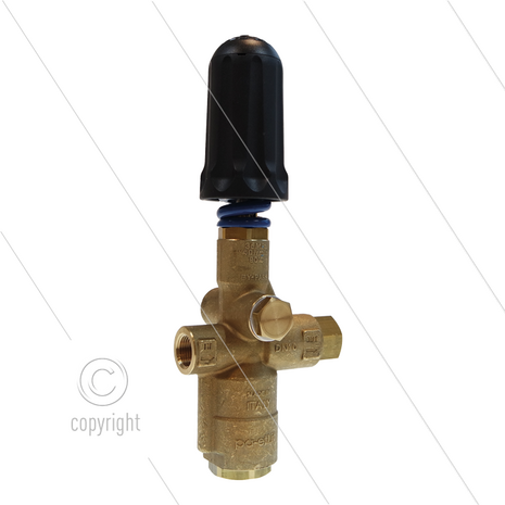Pulsar Zero - 350 Bar - 9 tot 40 l/min - 60&deg;C - In: 3/8&quot; bi - Uit: 3/8&quot; bi - Bypass: 3/8&quot; bi