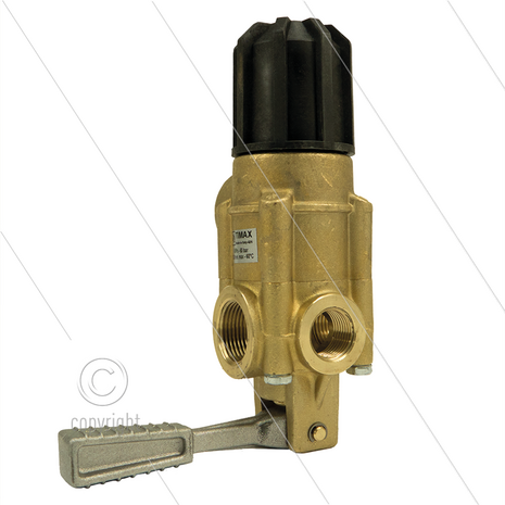 TIMAX - drukregelaar - 60 Bar - 200 l/min - max 60&deg;C - In: 3/4&quot; bi - Uit: 1/2&quot; bi - Bypass: 1&quot; bi